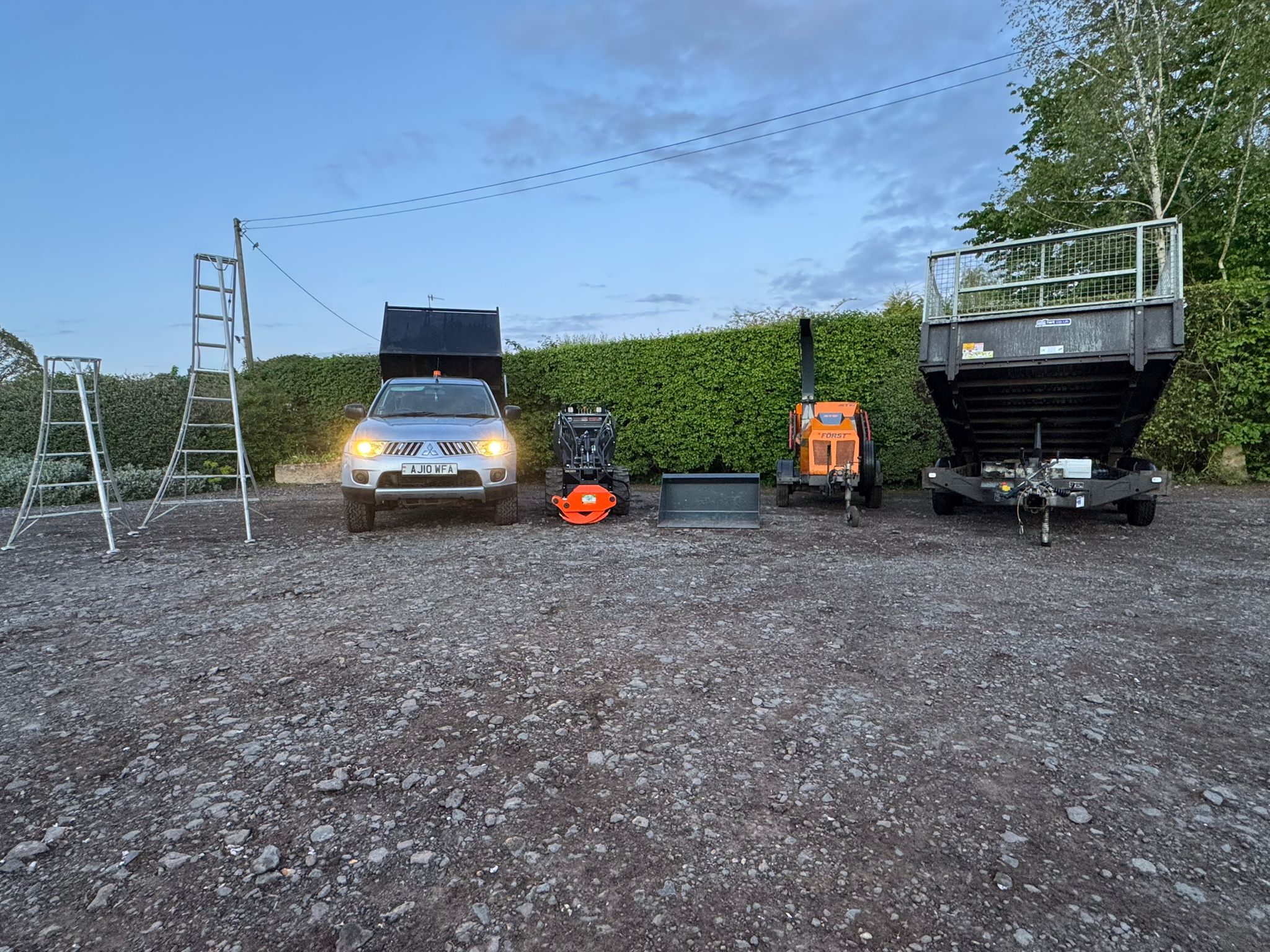 Emergency tree work equipment ready for callout